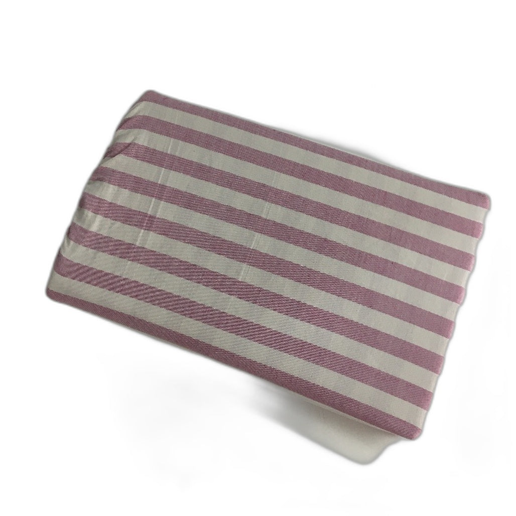 Stonewashed Pink Stripe Flat and Fitted Sheet Set with Pillowcases QUEEN NEW