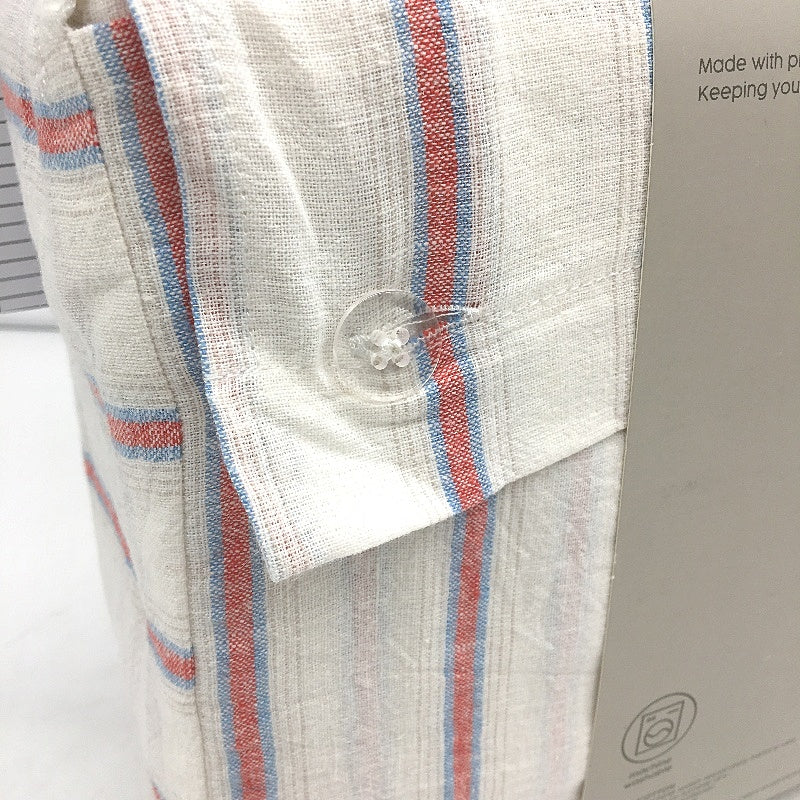 Target Nautical Stripe Vintage Wash Linen Cotton Quilt Cover Set Size QUEEN NEW