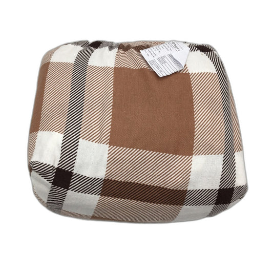 Target Percy Flannelette Brown Quilt Cover Set with Single Pillowcase QUEEN NEW