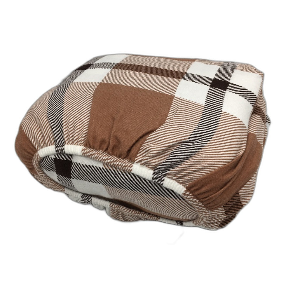 Target Percy Flannelette Brown Quilt Cover Set with Single Pillowcase QUEEN NEW