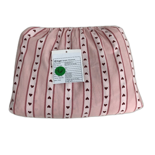 Target Stripe Heart Print Kids Pink Cotton Fitted Sheet Combo Size DOUBLE NEW