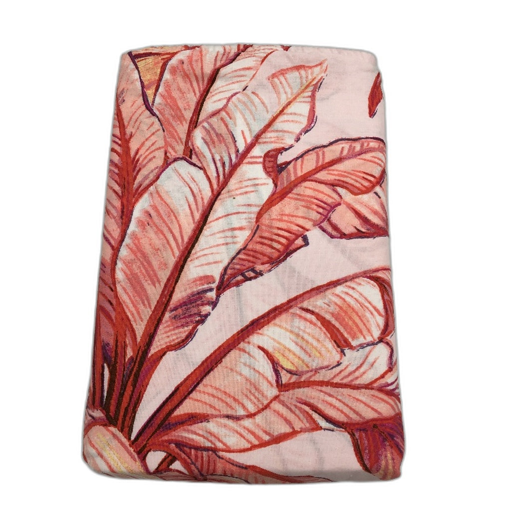 2 Piece Pink Palm Tree European Square Pillowcases 67x67cm NEW