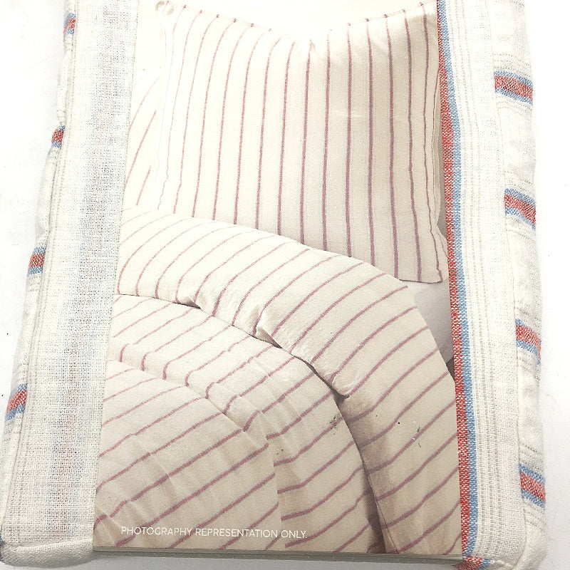 Target Nautical Stripe Linen Cotton Vintage Wash European Pillowcase 65x65cm NEW