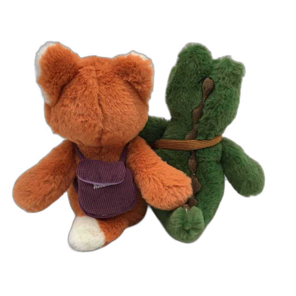 Fox & Crocodile With Bag 2 PCS 30CM Super Soft Fluffy Plush Toy Plushie NEW