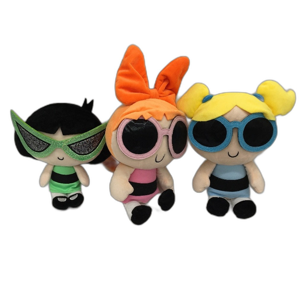 Powerpuff Girls 3 Pack Bundle Blossom Bubbles Buttercup With Sunglasses NEW