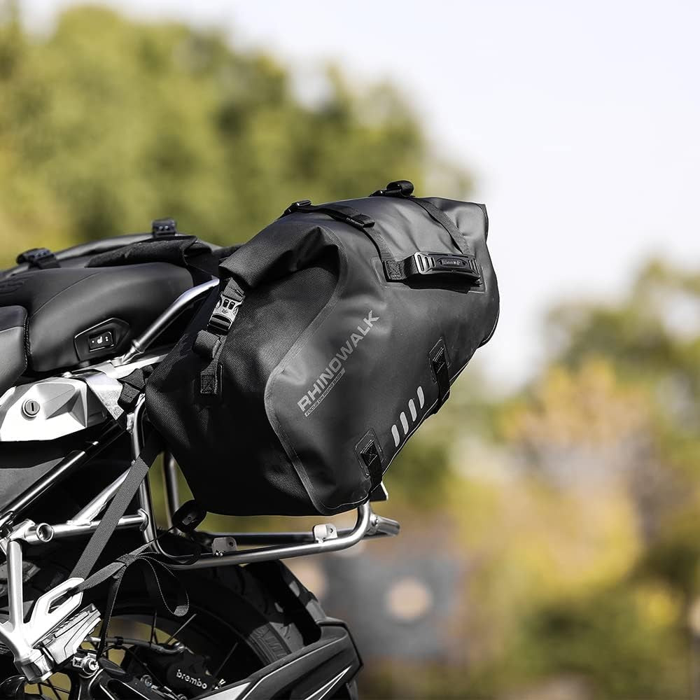 Rhinowalk MT1448 Waterproof Motorcycle Saddle Bags 48L Black Online AU DEMO