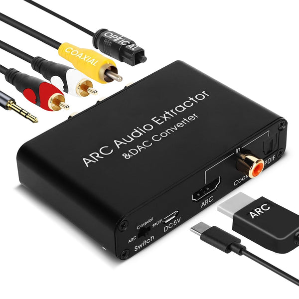 LICAEVEY HDMI ARC Sound Extractor Converter with Volume Control for Home...