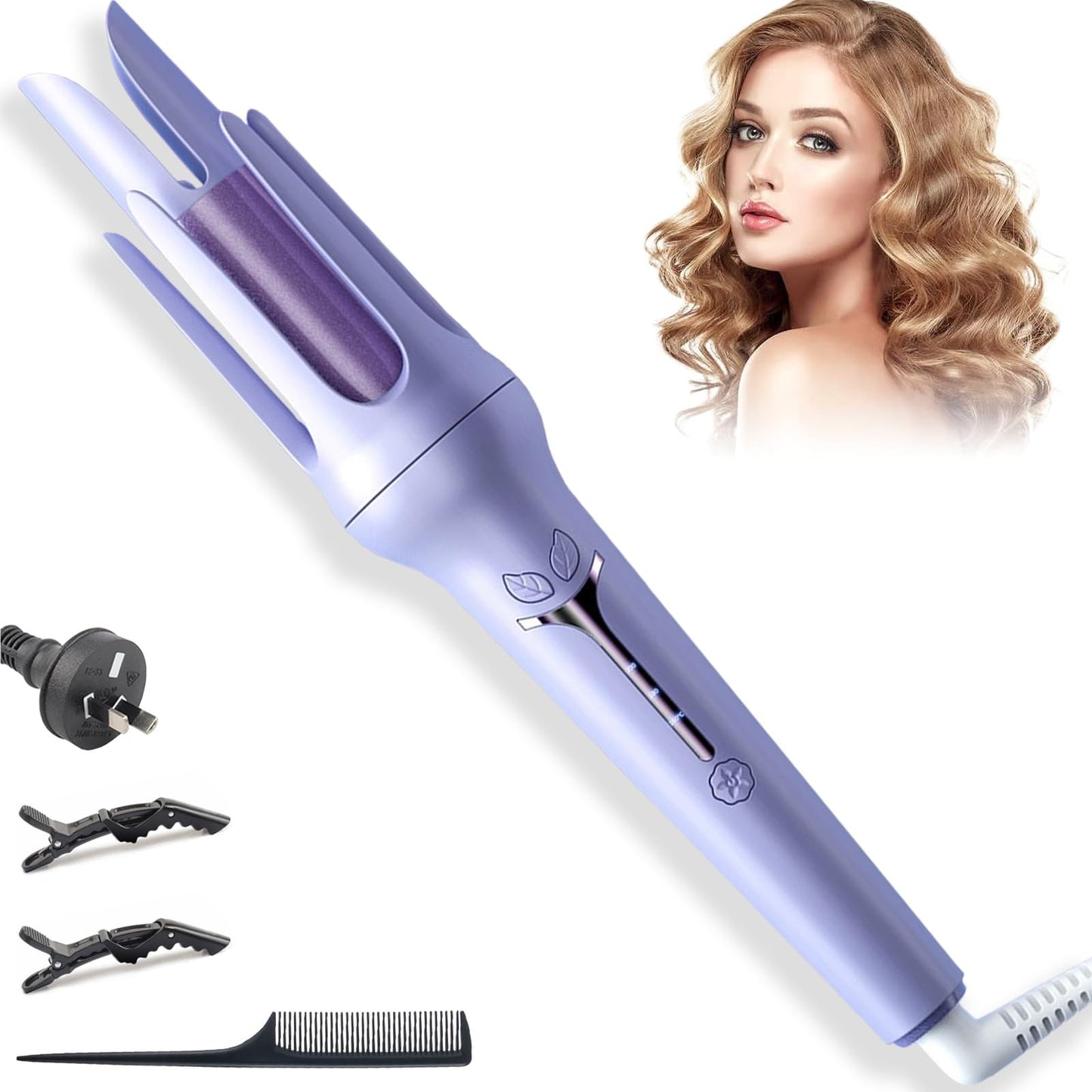 Cyuanxgr 32mm Automatic Hair Curler with 3 Temperatures & Timer Reminders AU
