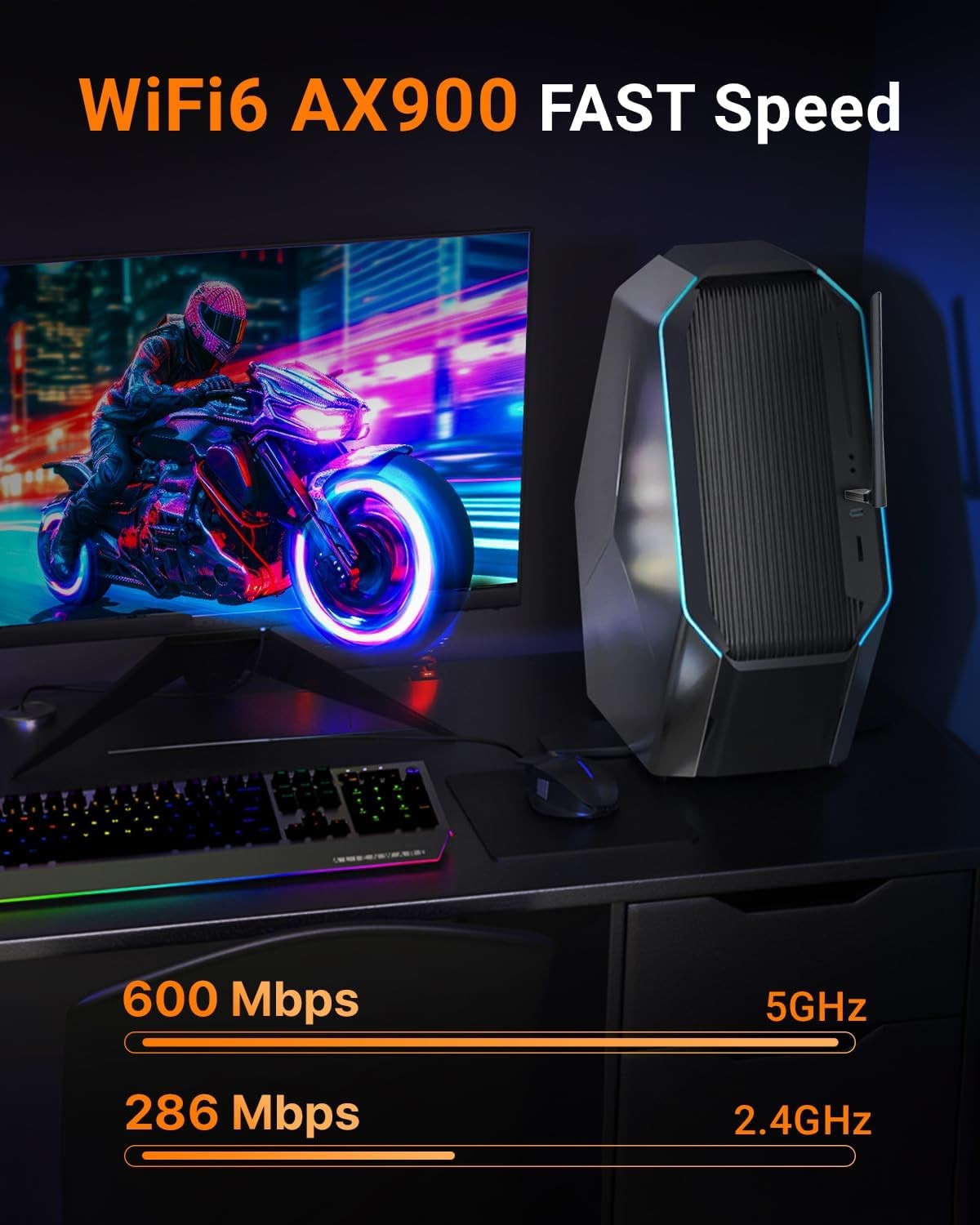 Tenda U11 Pro Wireless WiFi Adapter for Desktop PC with High Gain Antenna