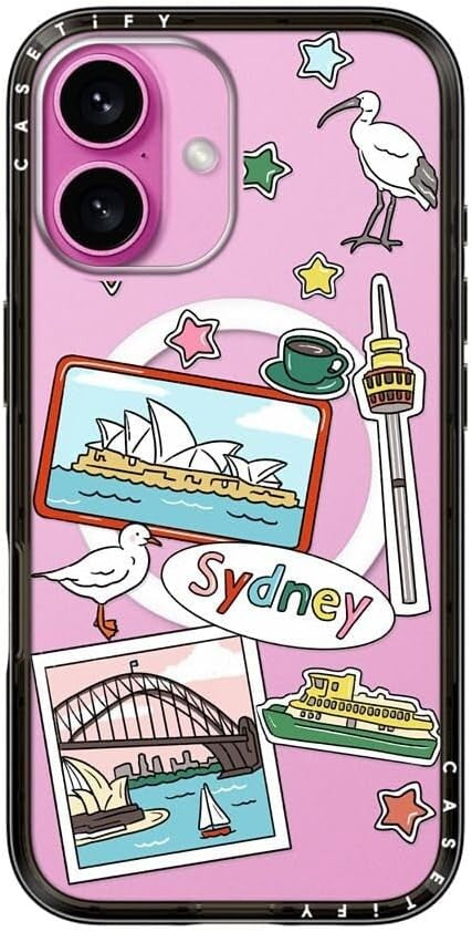 CASETiFY Compact iPhone 16 Case with Military Grade Protection - Clear Black