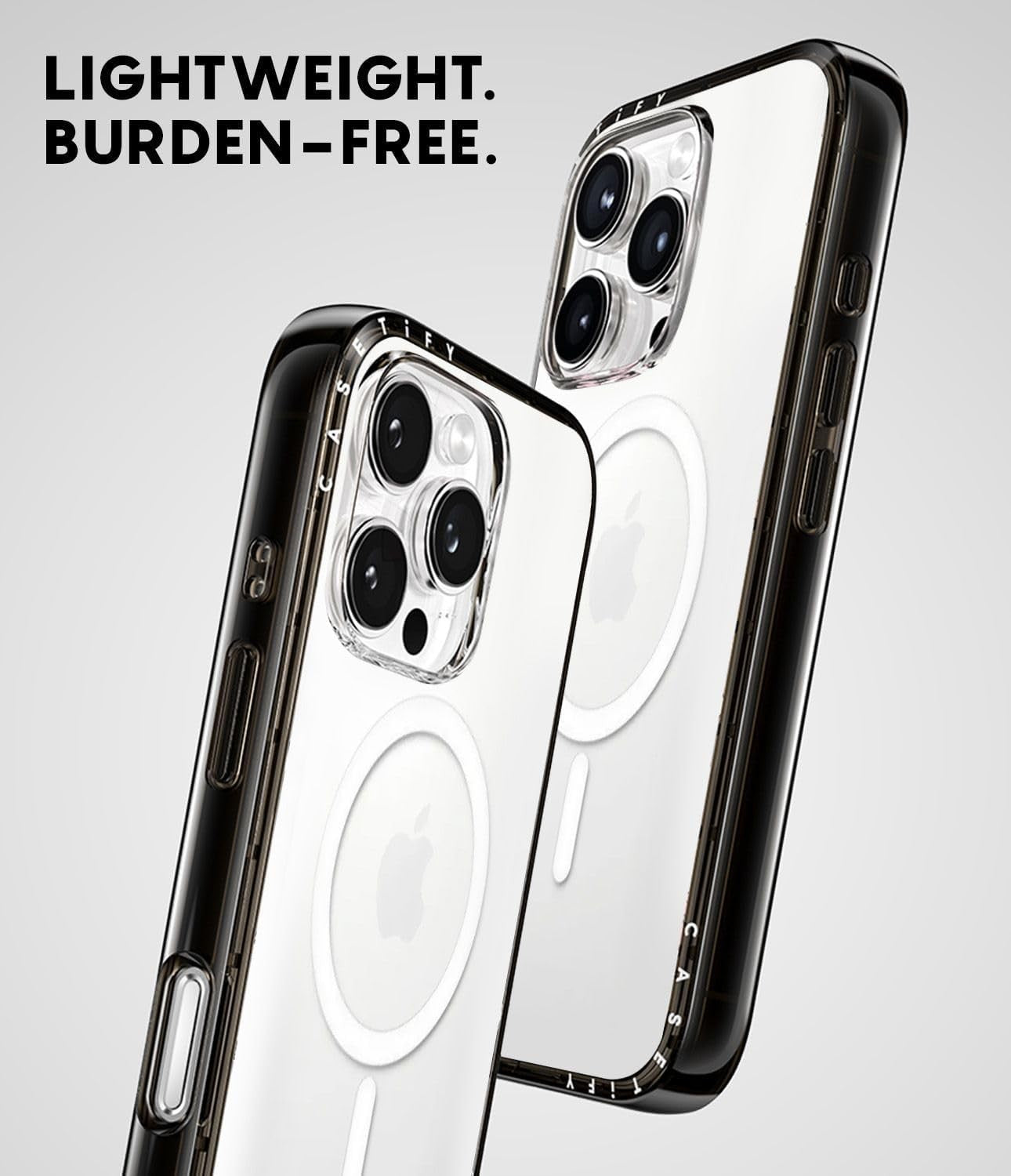 CASETiFY Compact iPhone 16 Case with Military Grade Protection - Clear Black