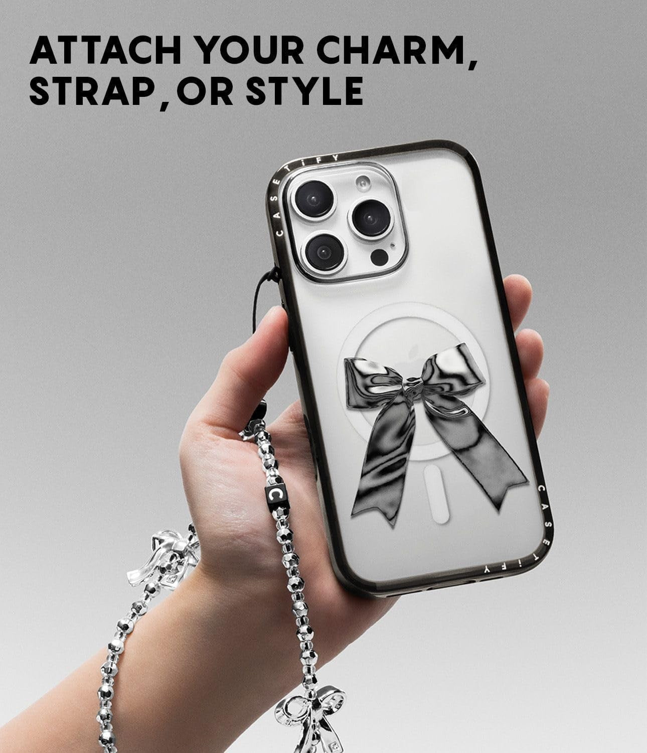 CASETiFY Compact iPhone 16 Case with Military Grade Protection - Clear Black