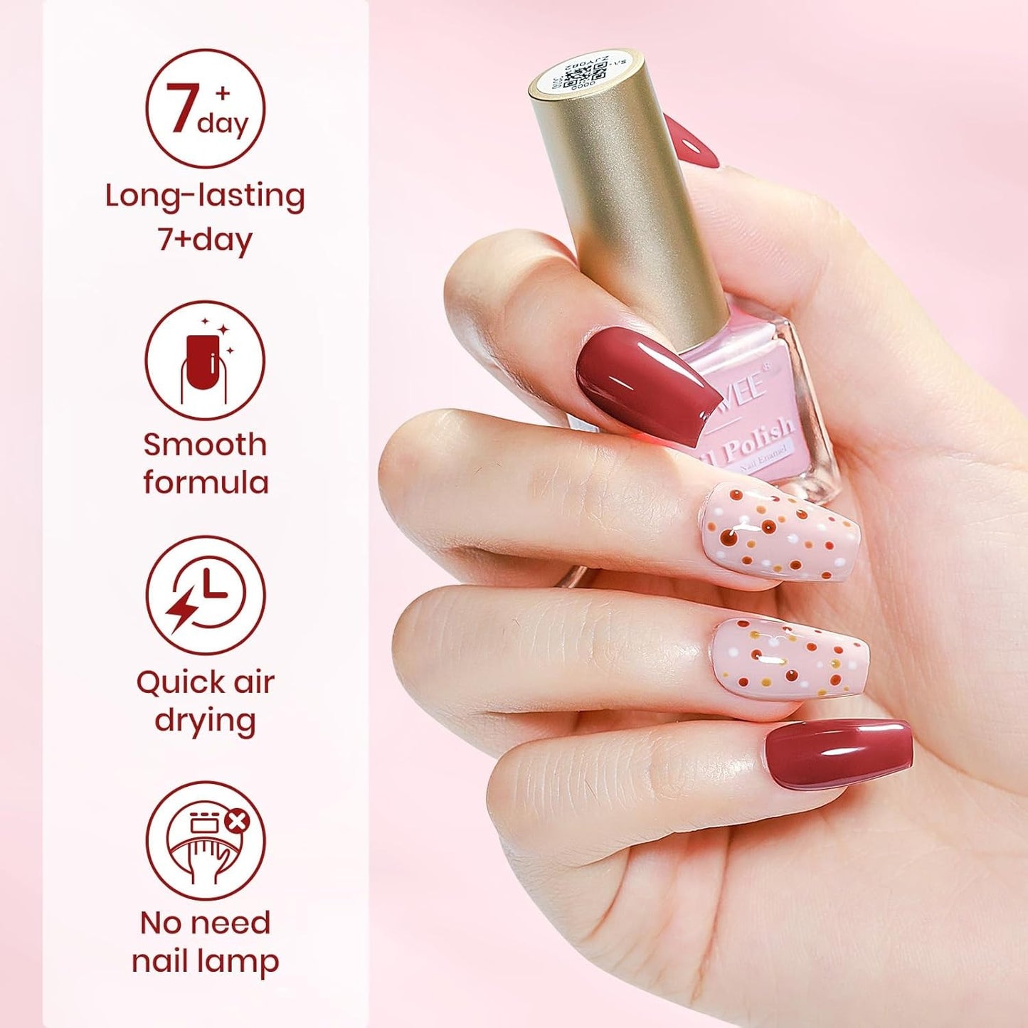 SUPWEE 12 Color Quick Dry Nail Polish Set for Easy Home Manicure Art