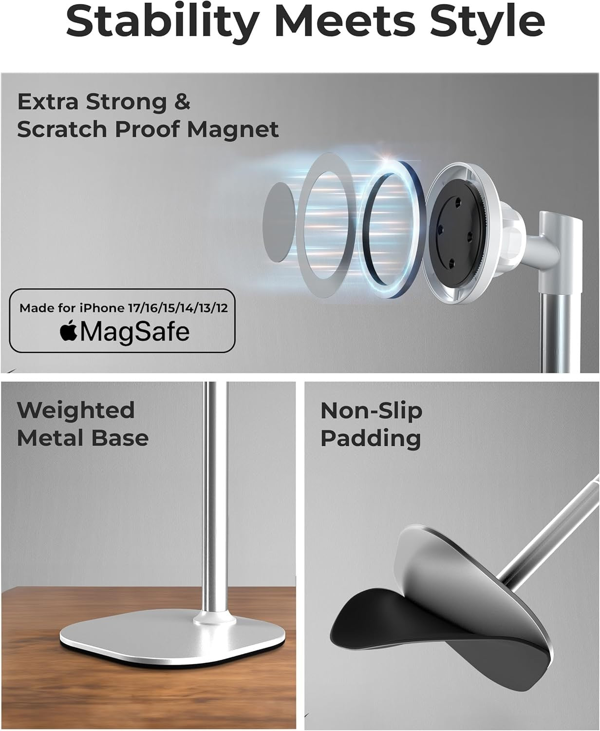 COOPER MagStand iPhone Desk Stand for Video Recording Compatible with MagSafe