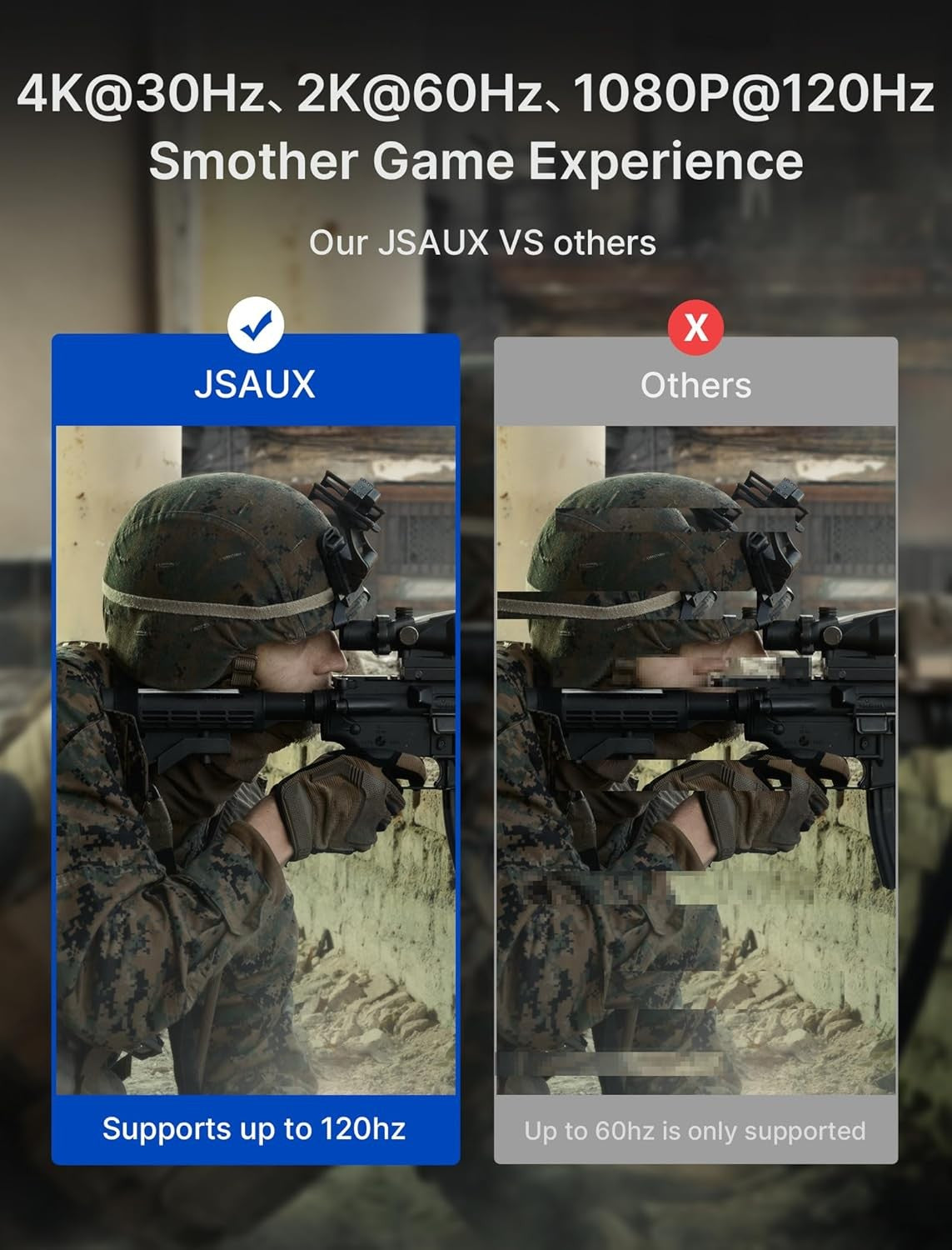 JSAUX 4K DisplayPort to HDMI Cable Adapter 1M for UHD Video