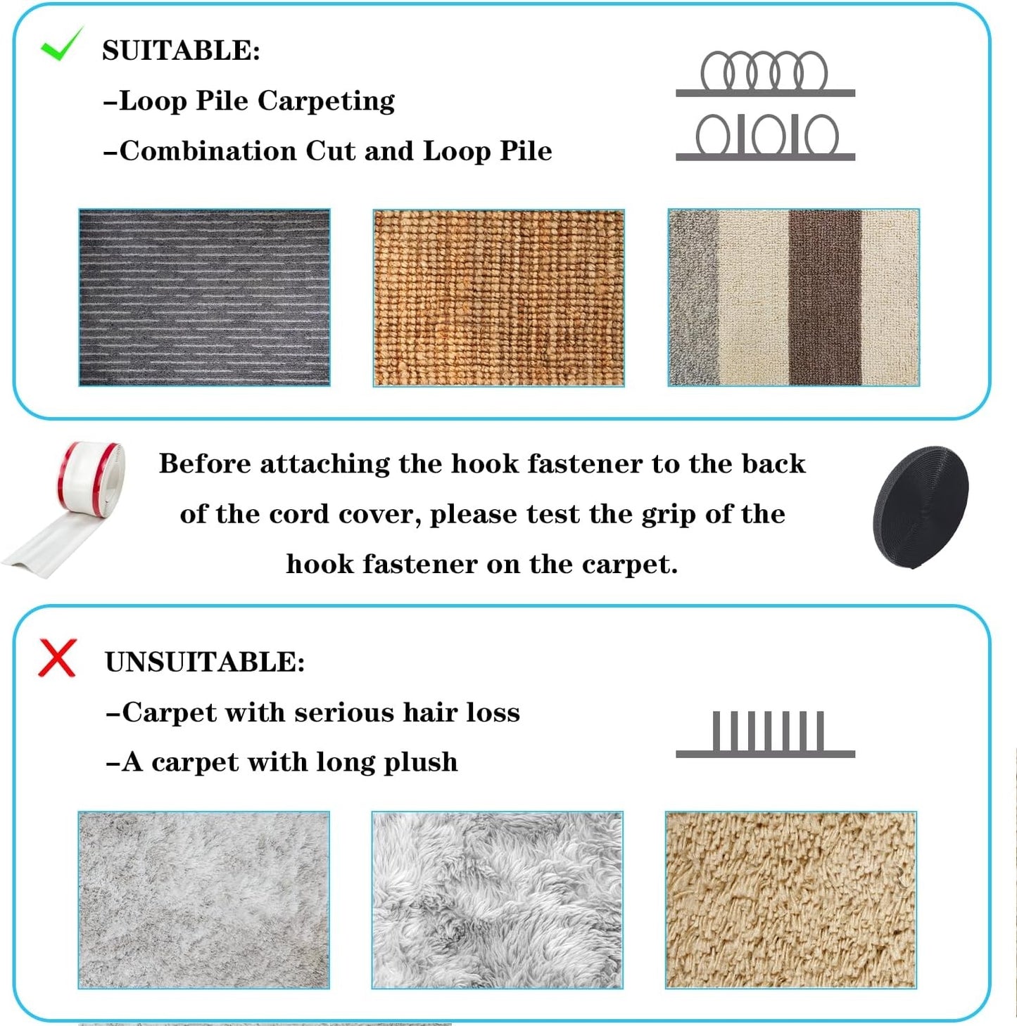 Adyawen 8.2FT Cord Cover for Wires on Floor Soft PVC Cable Protector