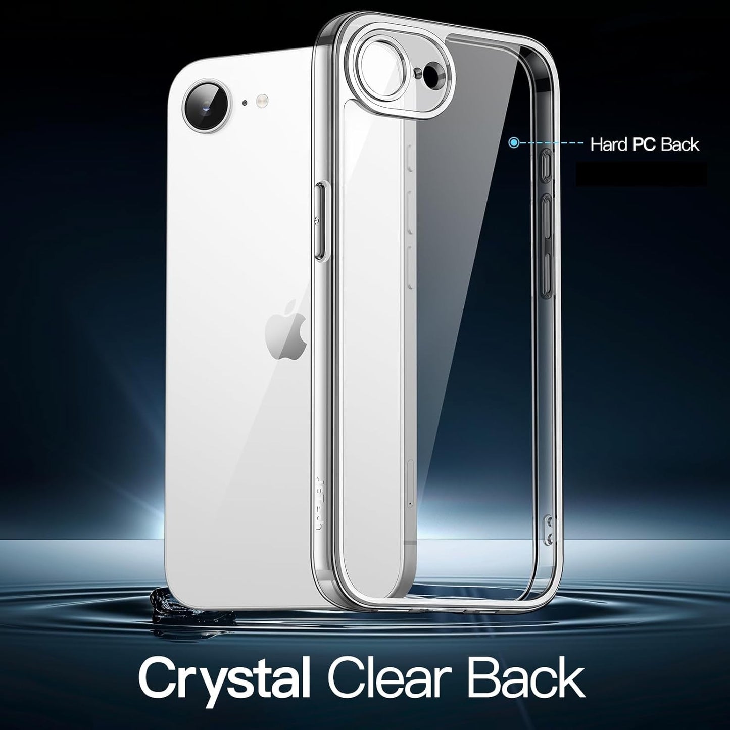 JETech Clear Case for iPhone 16e 6.1-Inch Shockproof Bumper Cover