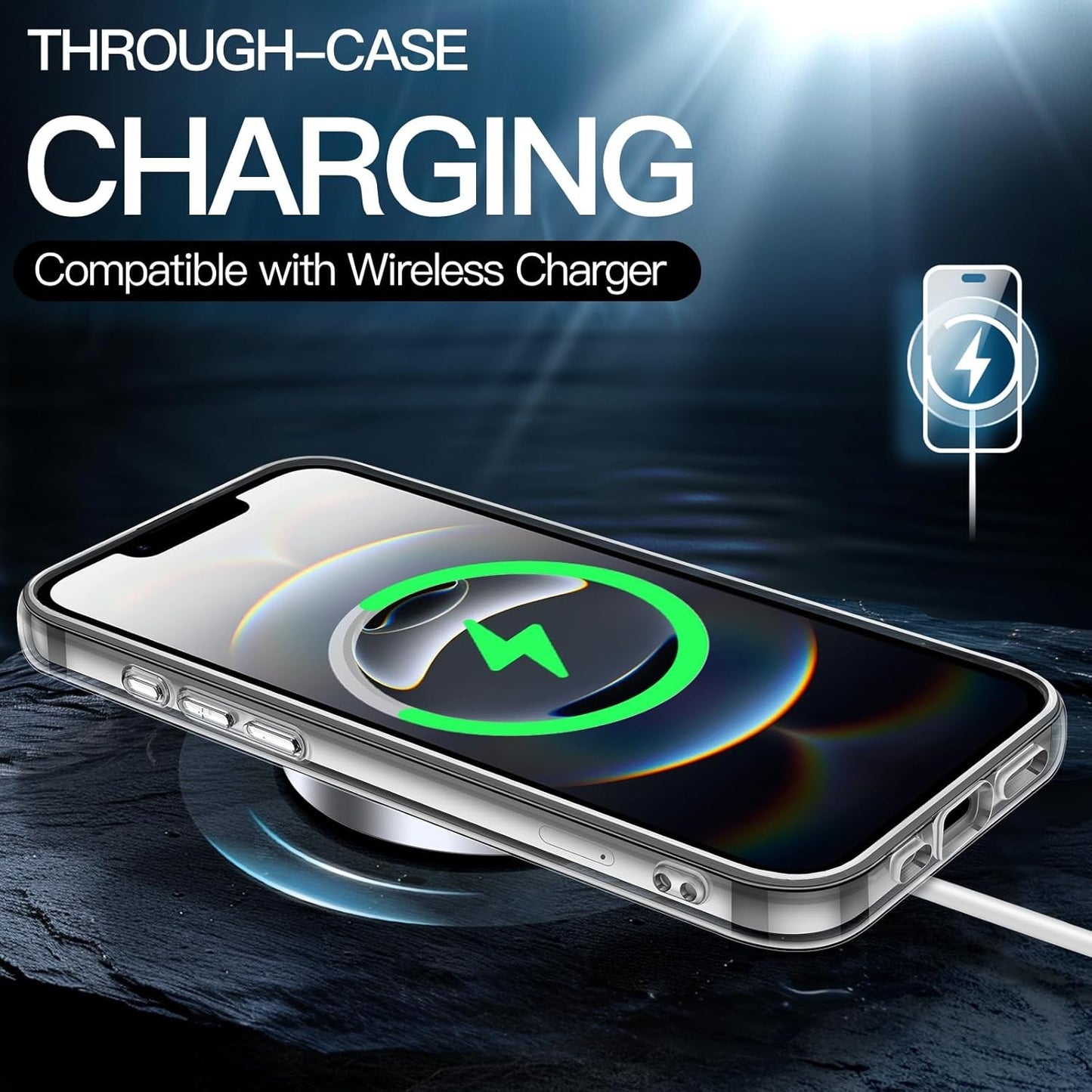 JETech Clear Case for iPhone 16e 6.1-Inch Shockproof Bumper Cover