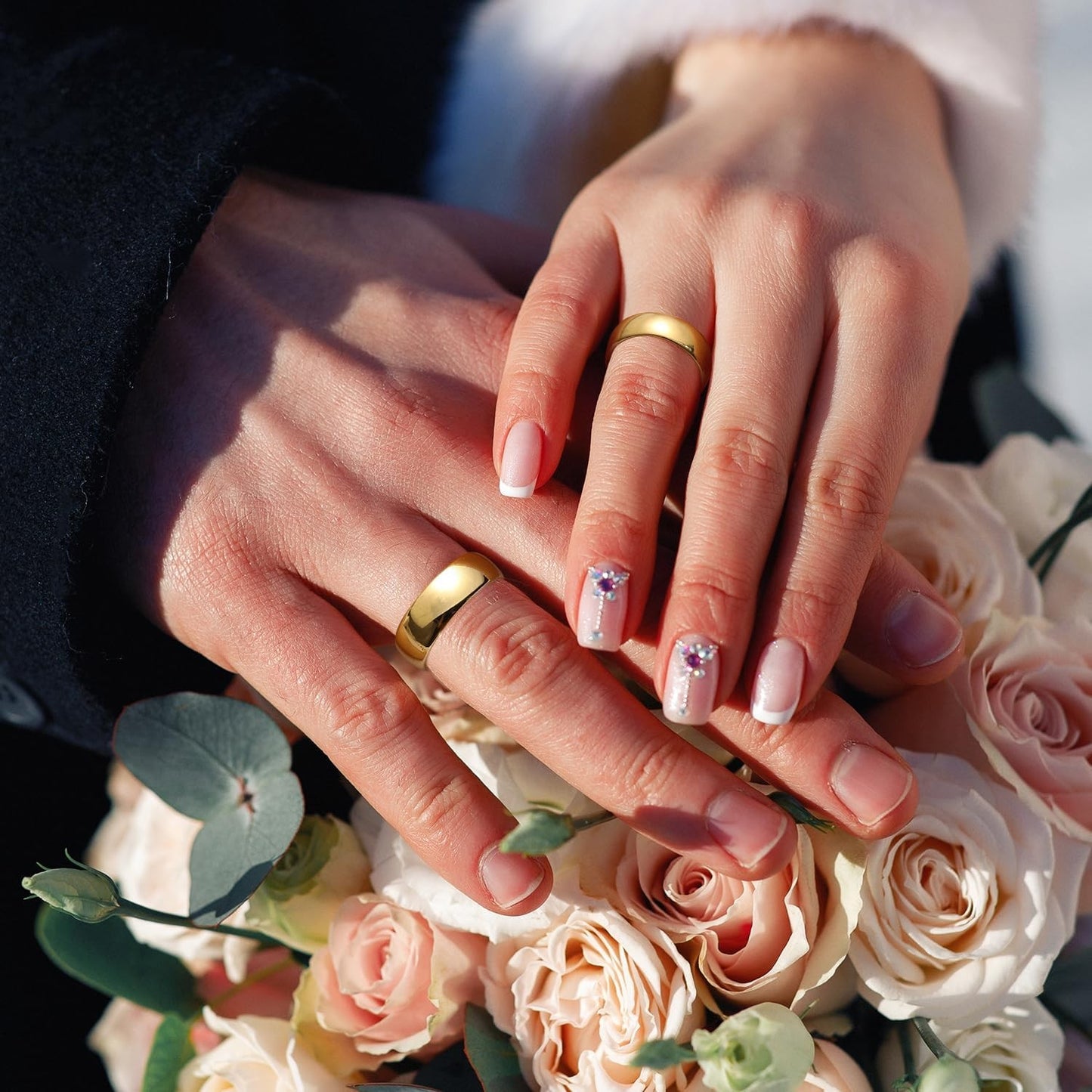 King Will 8mm High Polished Tungsten Wedding Ring for Men Gold Plated Size 9