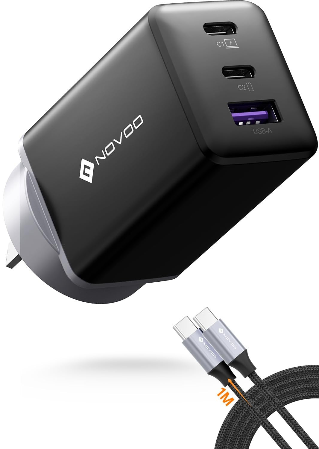 NOVOO 67W USB C Fast Charger with 1 PD Cable for MacBook Pro
