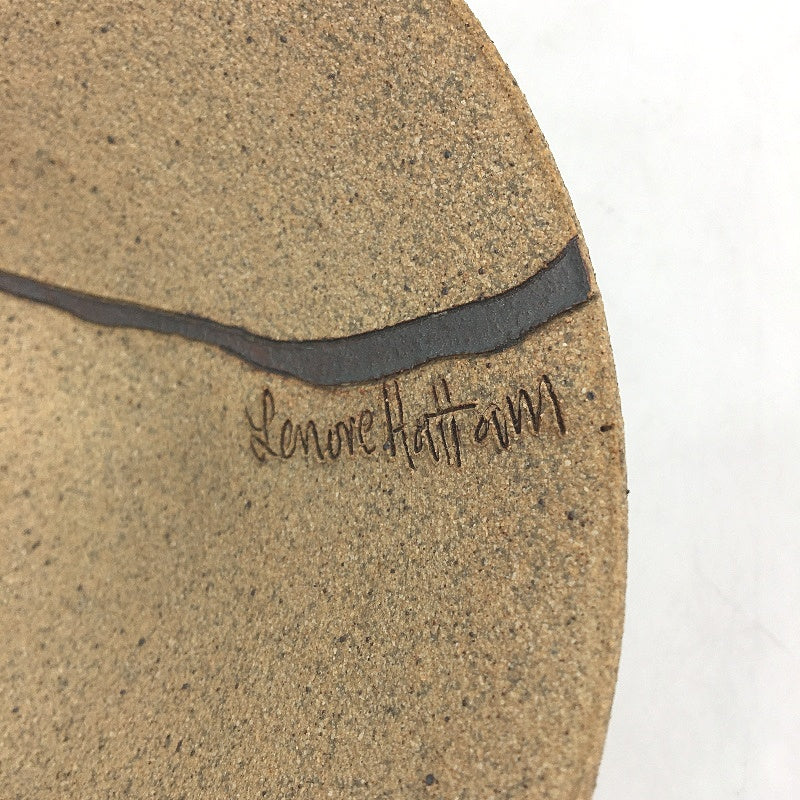 HANDCRAFTED Stoneware Pottery 3 Leaf Trinket Bowl By Lenore Hattoum 16cm