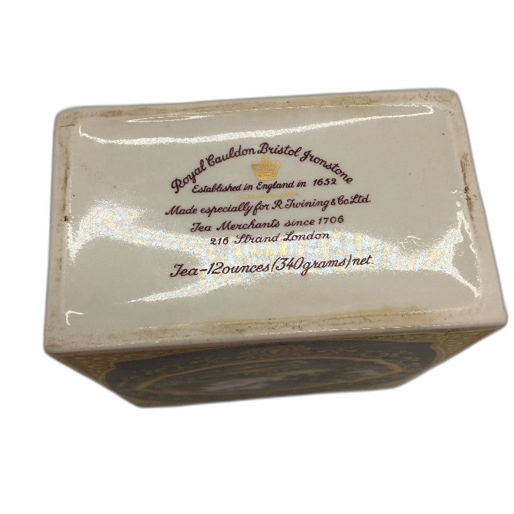 VINTAGE Royal Cauldon Bristol Ironstone Made For Twining Tea Cannister