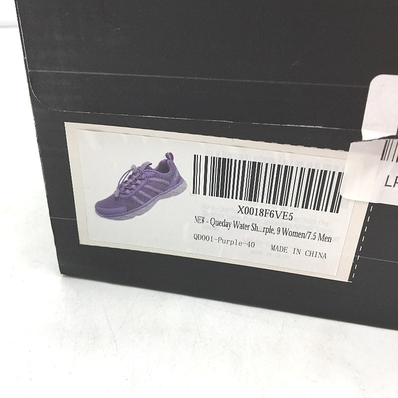 Queday Lilac Purple Mesh Lightweight Water Sneaker Shoes Ladies Size EU 40 NEW