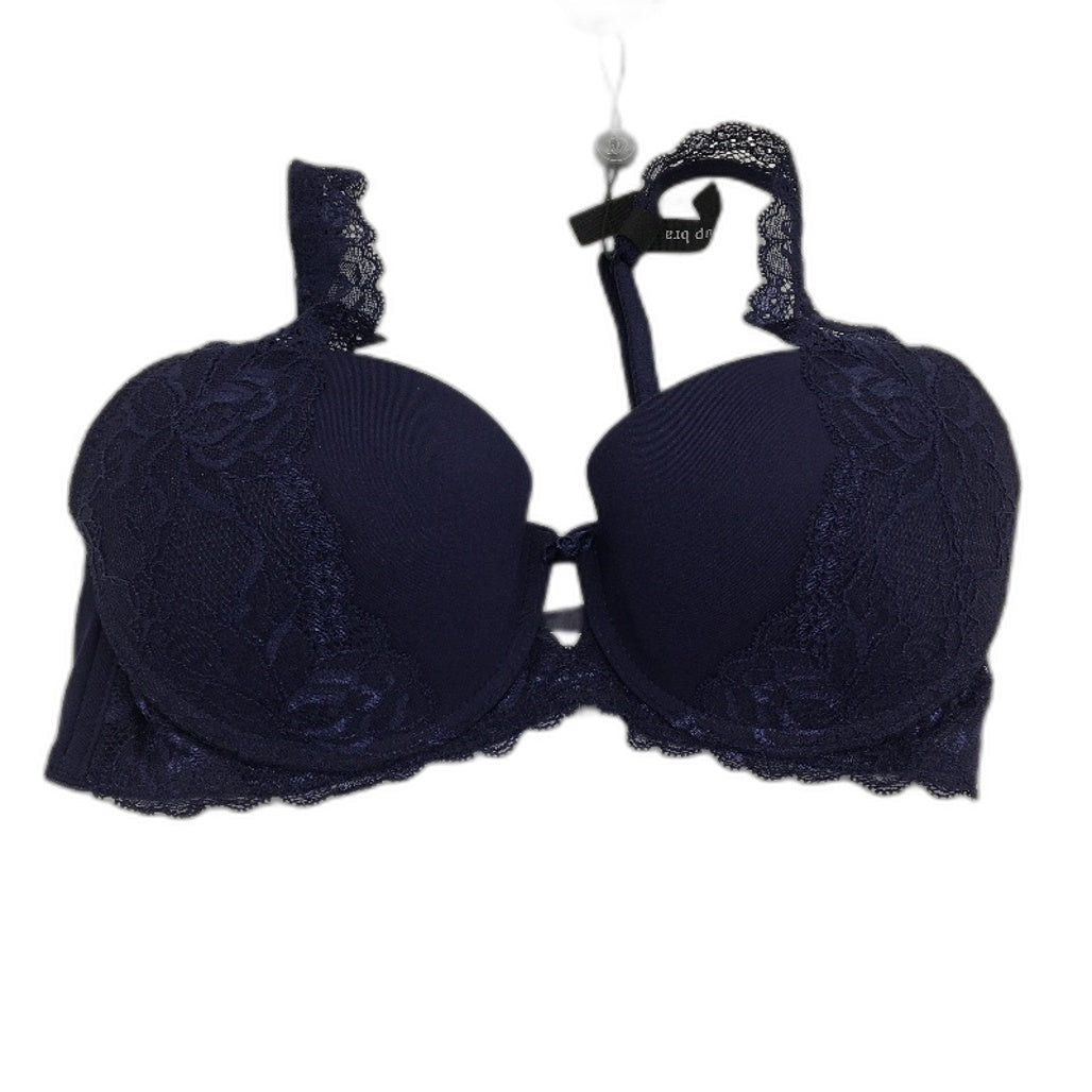 Chloe & Lola Myer Navy Blue Lace Detail Push Up Bra Ladies Size 12C NEW