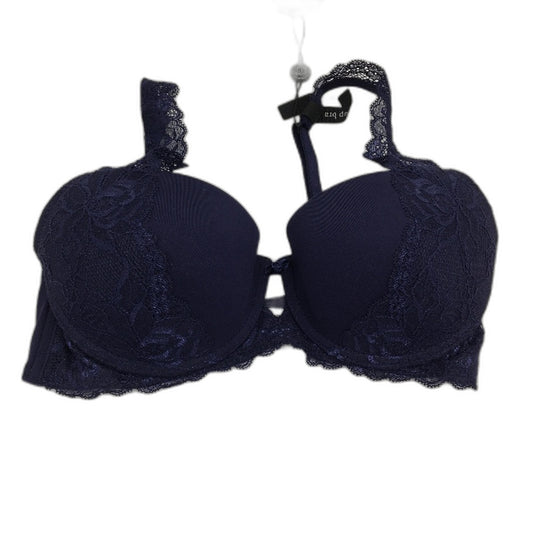 Chloe & Lola Myer Navy Blue Lace Detail Push Up Bra Ladies Size 12C NEW