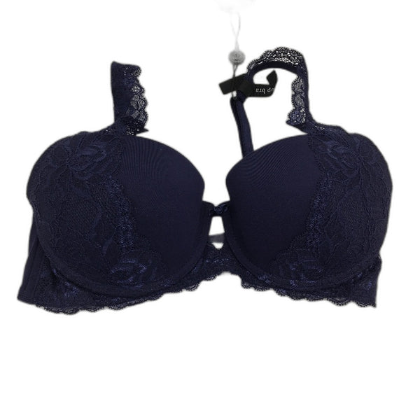 Chloe & Lola Myer Navy Blue Lace Detail Push Up Bra Ladies Size 12C NEW