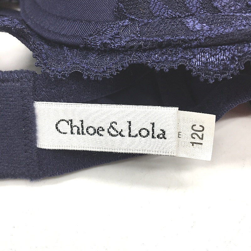 Chloe & Lola Myer Navy Blue Lace Detail Push Up Bra Ladies Size 12C NEW