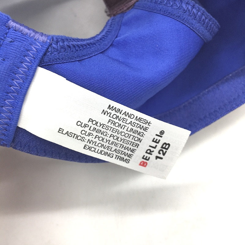 Berlei SF2 Medium Impact Blue Electrify Mesh Contour Bra Ladies Size 12B NEW