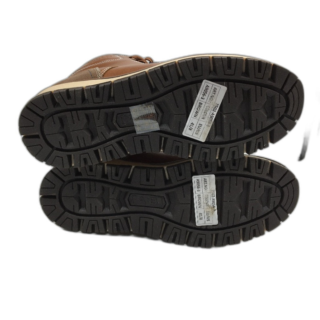 Arrigo Bello Brown Leather Look Fleece Lined Lace Up Boots Mens US 8 EU 41 NEW