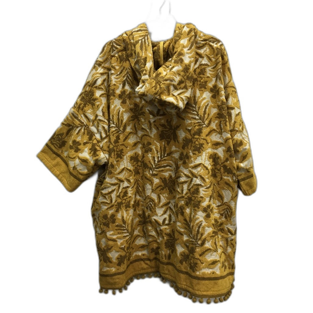 Serana 100% Australian Cotton Mustard Hooded Beach Towel With Pockets OSFM NEW