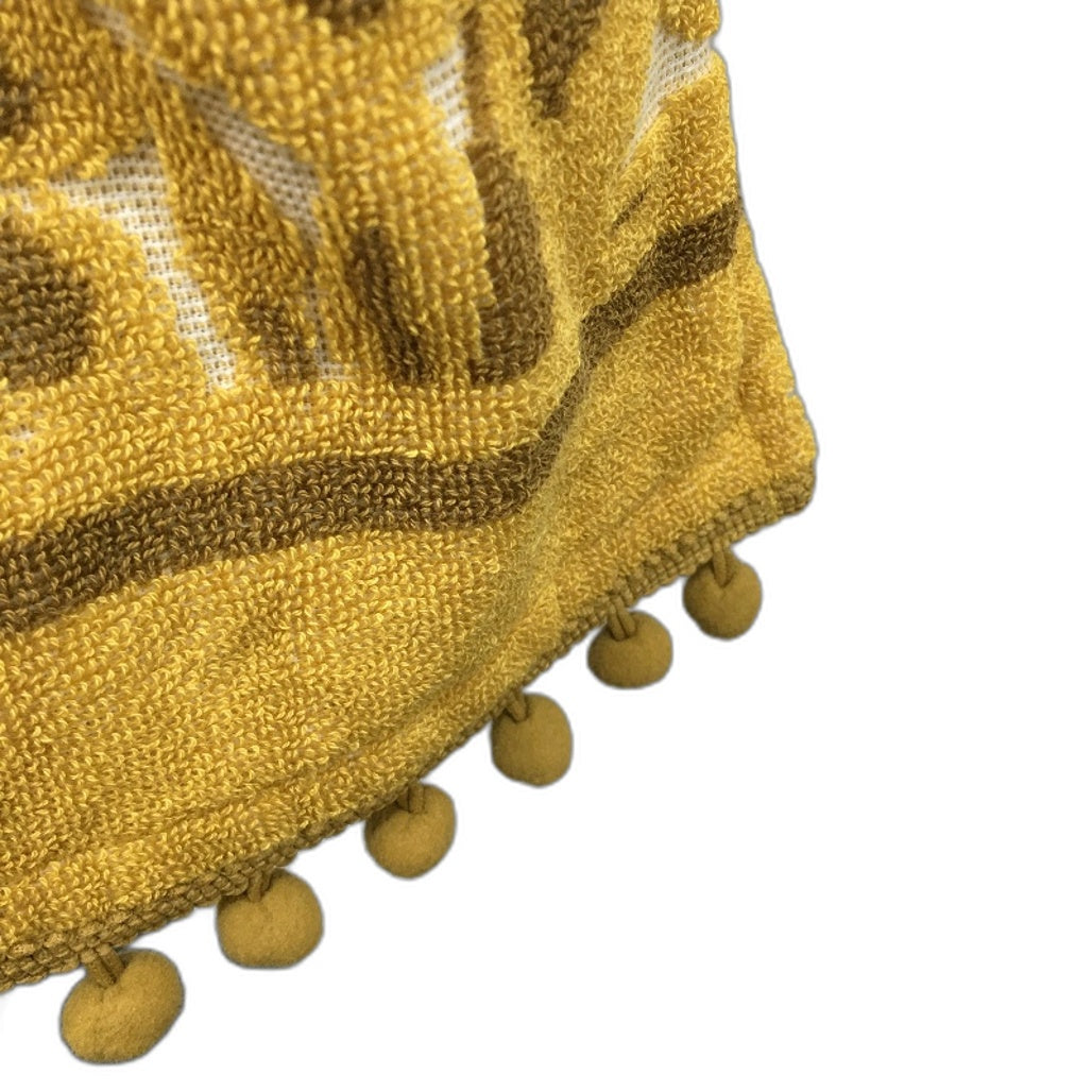 Serana 100% Australian Cotton Mustard Hooded Beach Towel With Pockets OSFM NEW