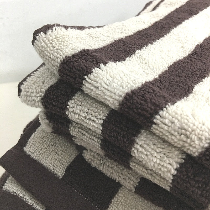 Target 100% Australian Cotton Rayne Brown Stripe 4 Pce Bath & Hand Towel Set NEW