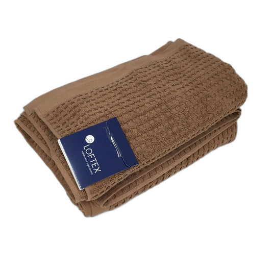 Target 100% Australian Cotton Mocha Brown Textured 2 Pce Bath Towel Set NEW