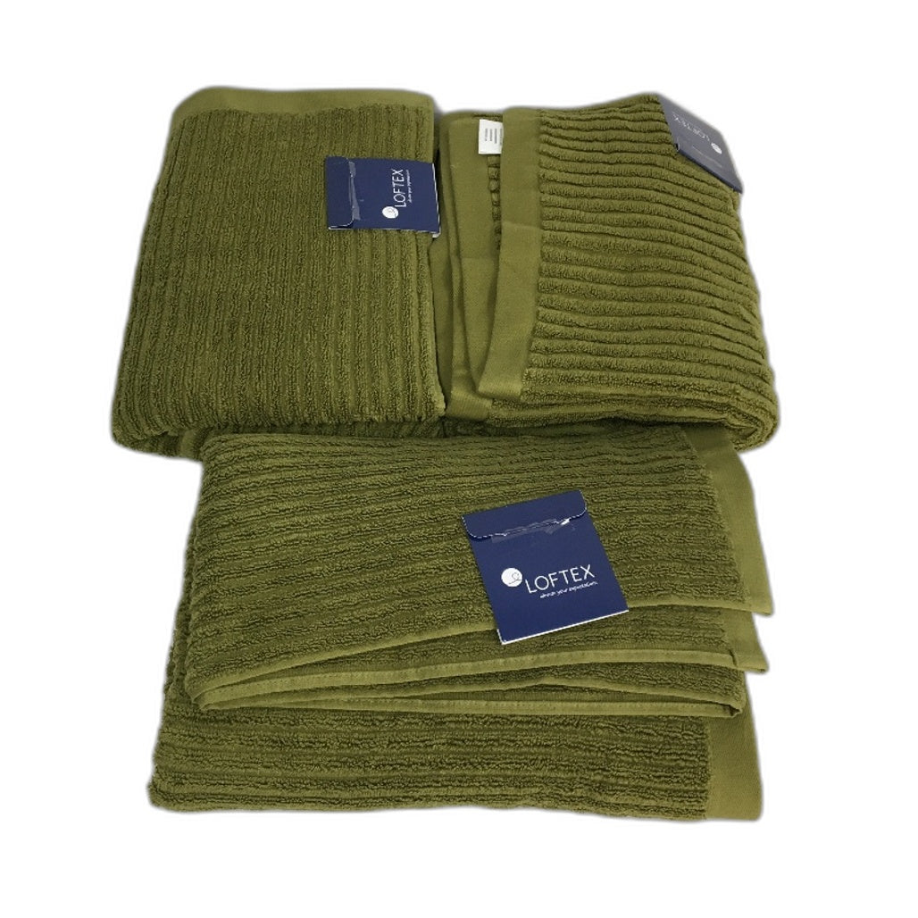 Target 100% Australian Cotton Avacado Green Textured Rib 3Pce Bath Towel Set NEW