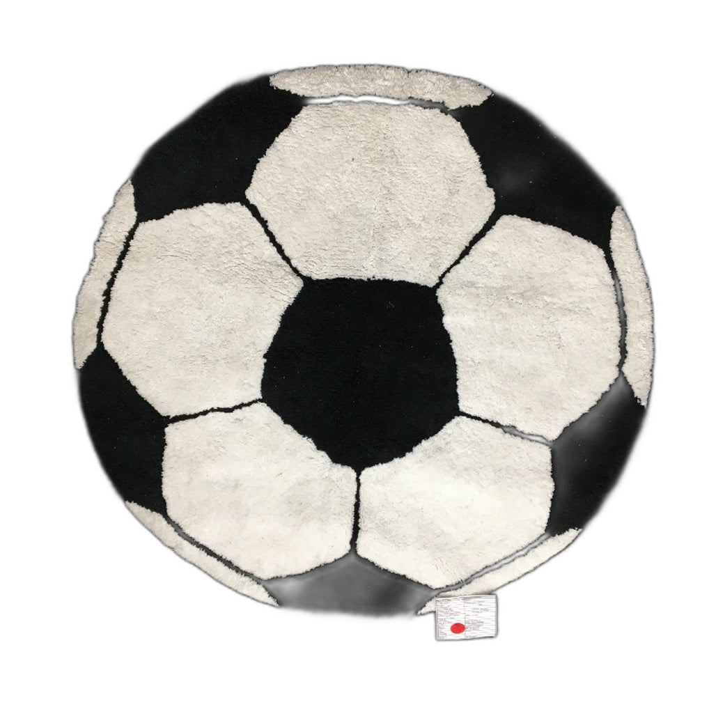 Target 5Pc Black White Kids Soccer Themed Floor Mat, Towel & Face Washer Set NEW