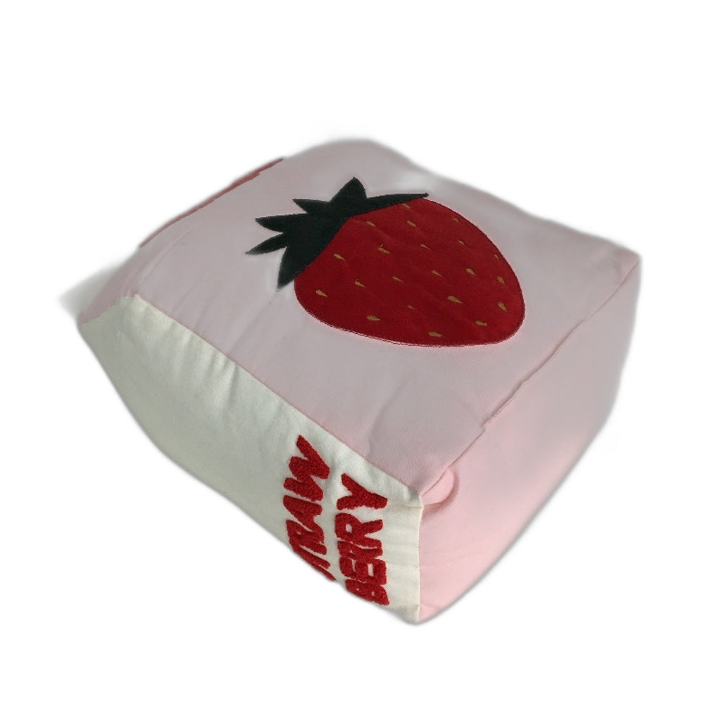 Target 4Pce Strawberry Milk Red & Pink Cushion, Floor Mat & 2 Bath Towel Set NEW