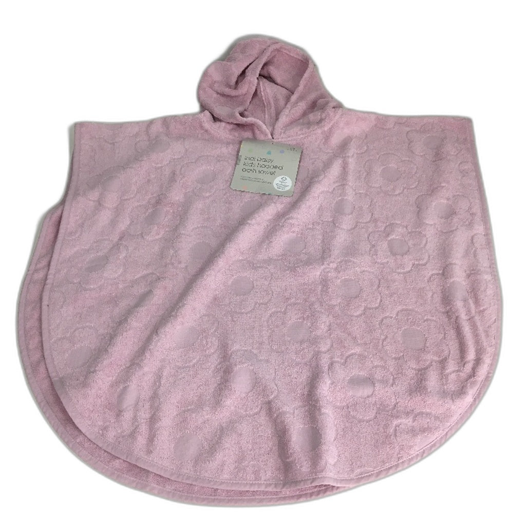 Target Aust Cotton Blue Shark & Pink Flower Kids Hooded Bath Towel Pack NEW