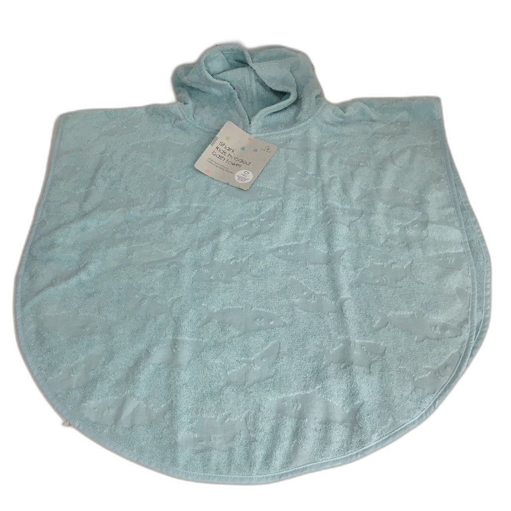 Target Aust Cotton Blue Shark & Pink Flower Kids Hooded Bath Towel Pack NEW