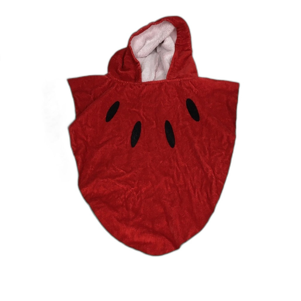 Target Aust CottonWatermelon Red & Pink Pompom Kids Hooded Bath Towel Pack NEW