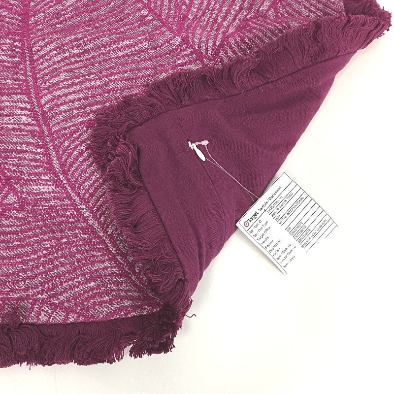 Target 3 Piece Banana Leaf Fringed 50cm Cushion Covers In Green Pink Mustard NEW