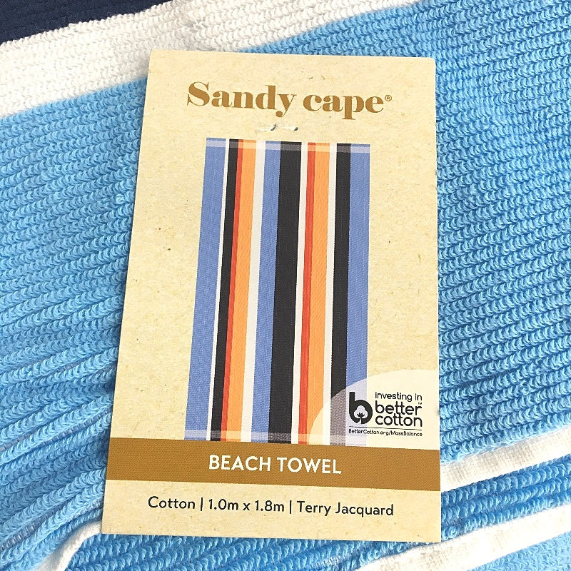 Bright & Colourful Terry Jacquard Adult Size Beach Towel 2Pce Pack 1m x 1.8m NEW