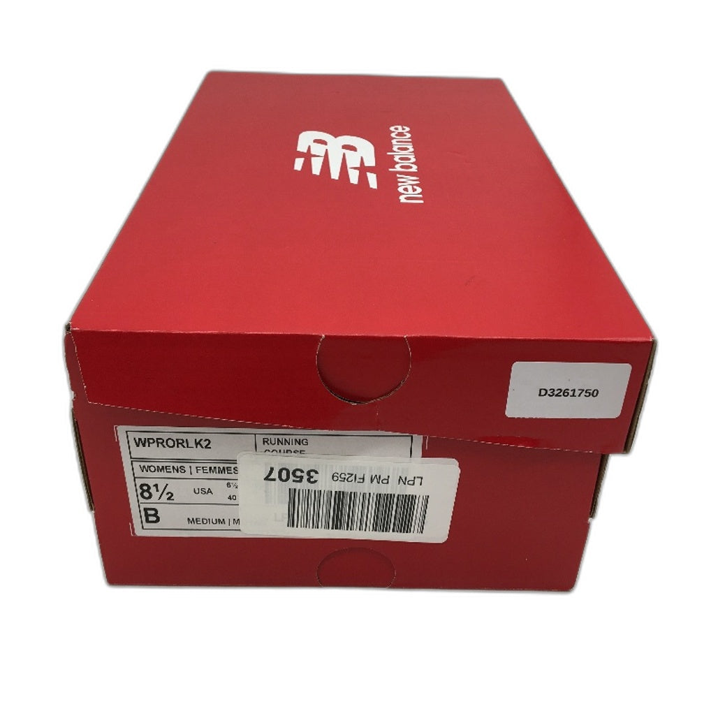 New Balance Black Mesh Silver Logo WPRORLK2 Running Shoes Laides Size US 8.5 NEW