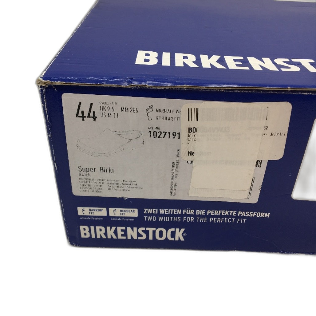 Birkenstock Super Birki Black Slip On Clogs Mens Regular Fit US 11 EU44 LIKE NEW