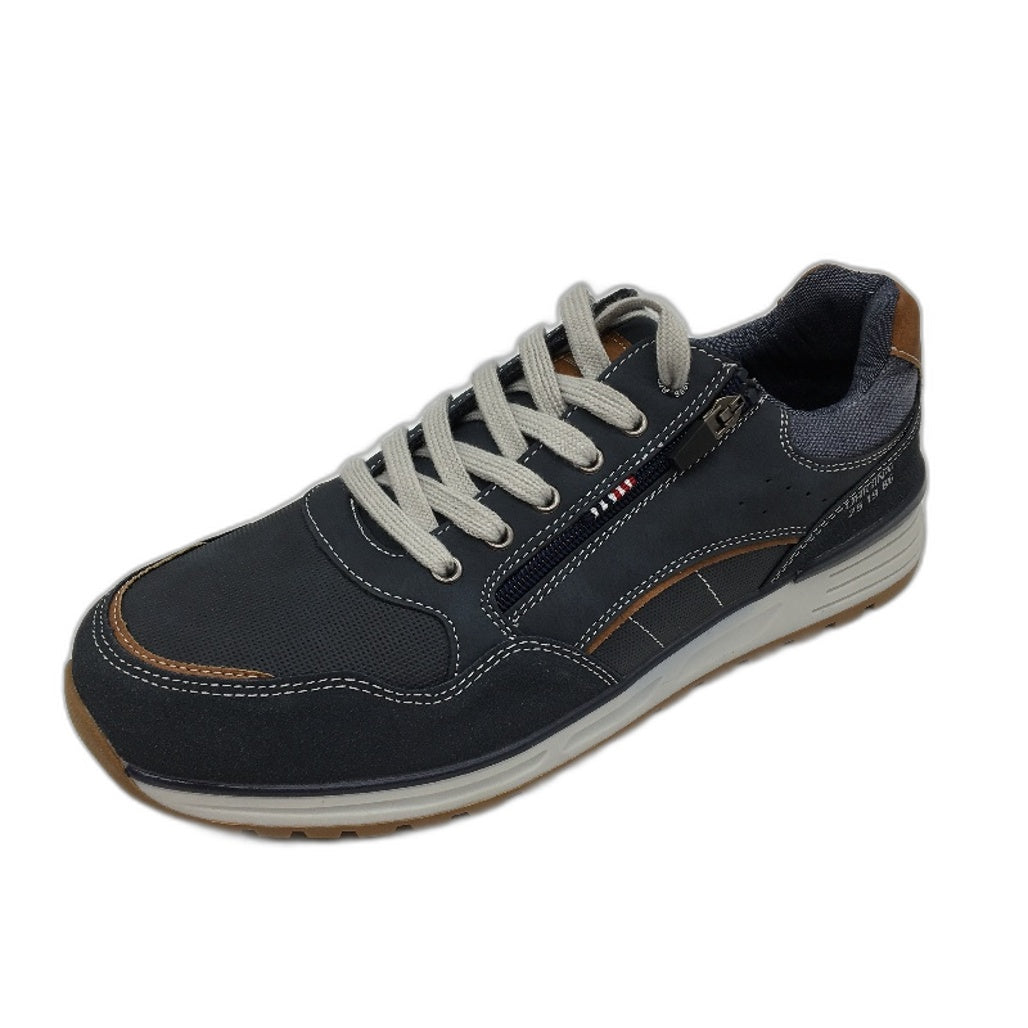 Arrigo Bello Breathable Walking Navy Zip Fashion Sneaker Shoes Mens Size 12 NEW