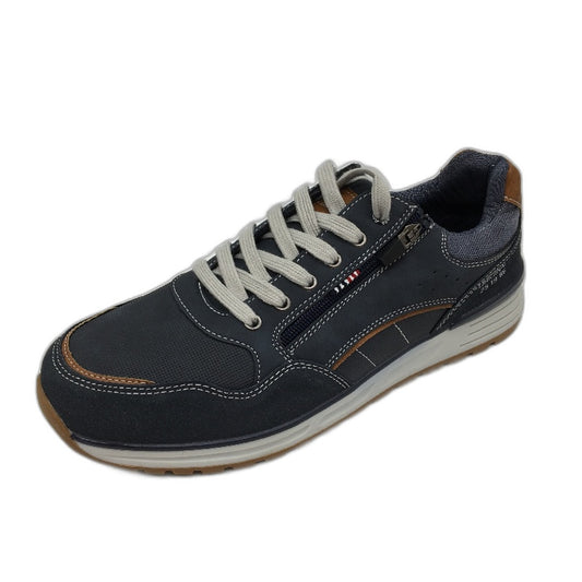 Arrigo Bello Breathable Walking Navy Zip Fashion Sneaker Shoes Mens Size 12 NEW