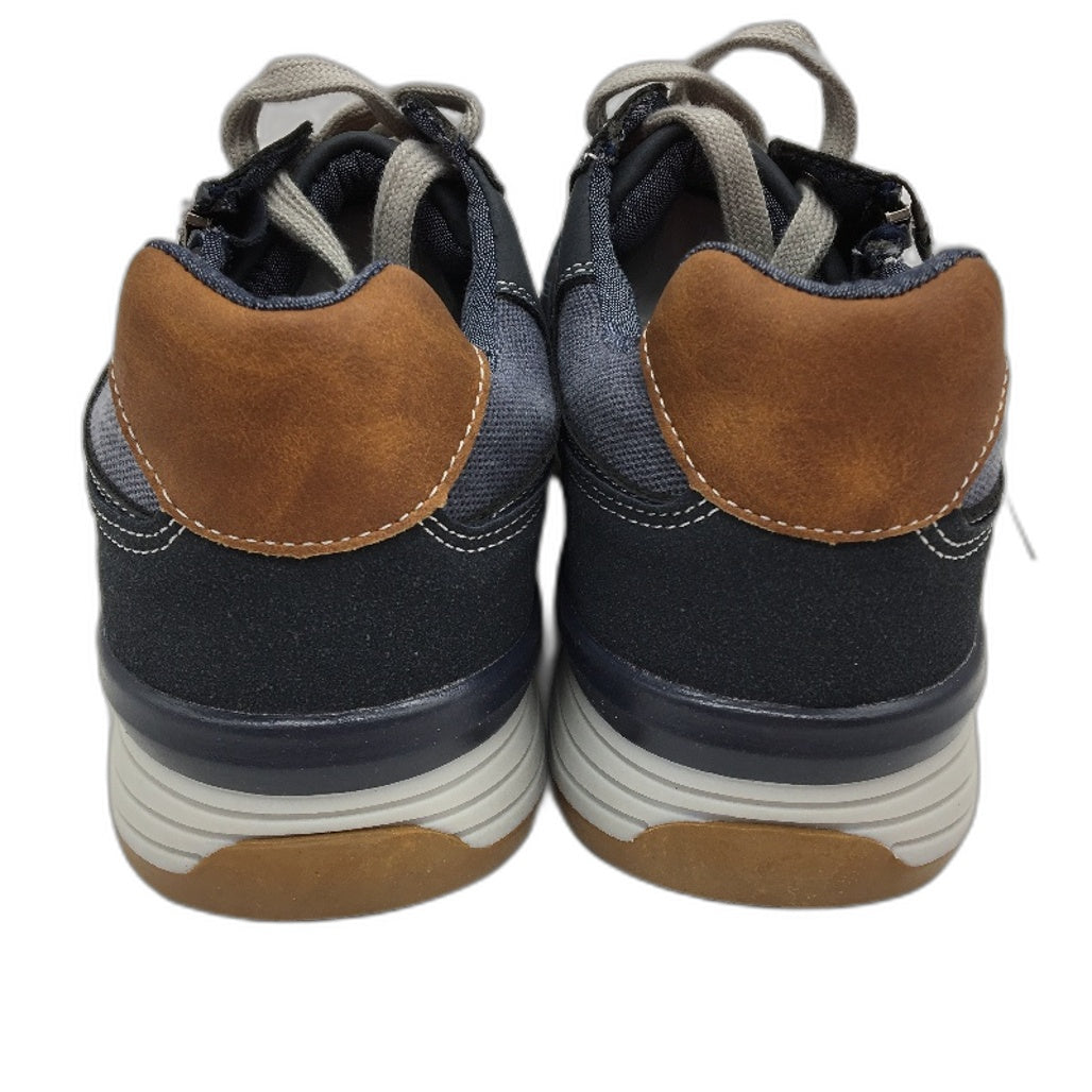 Arrigo Bello Breathable Walking Navy Zip Fashion Sneaker Shoes Mens Size 12 NEW